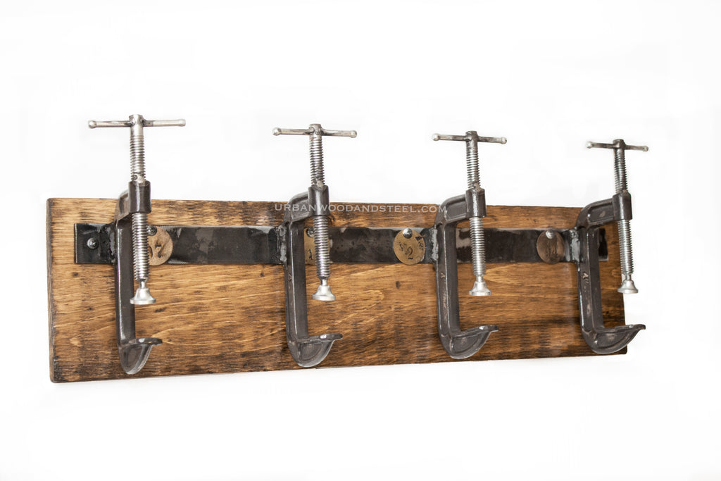 c clamp plant hanger Industrial C-Clamp Coat Rack